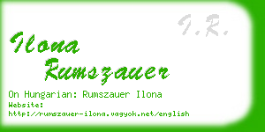 ilona rumszauer business card